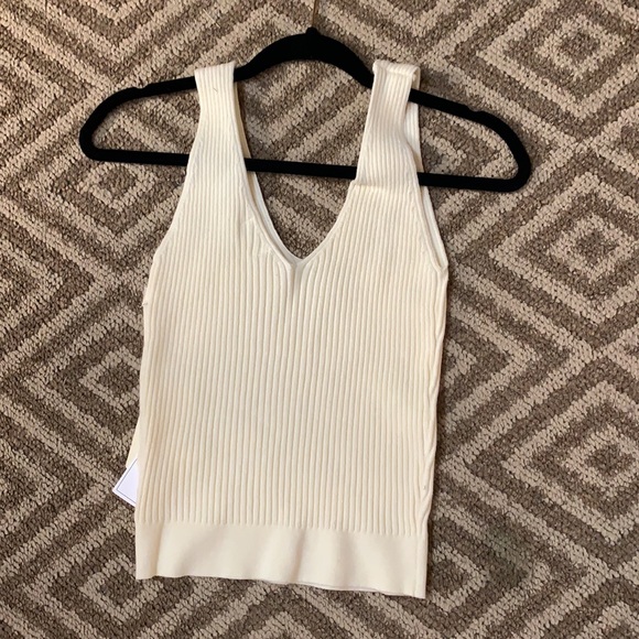Ivory Ribbed Tank - Picture 2 of 4